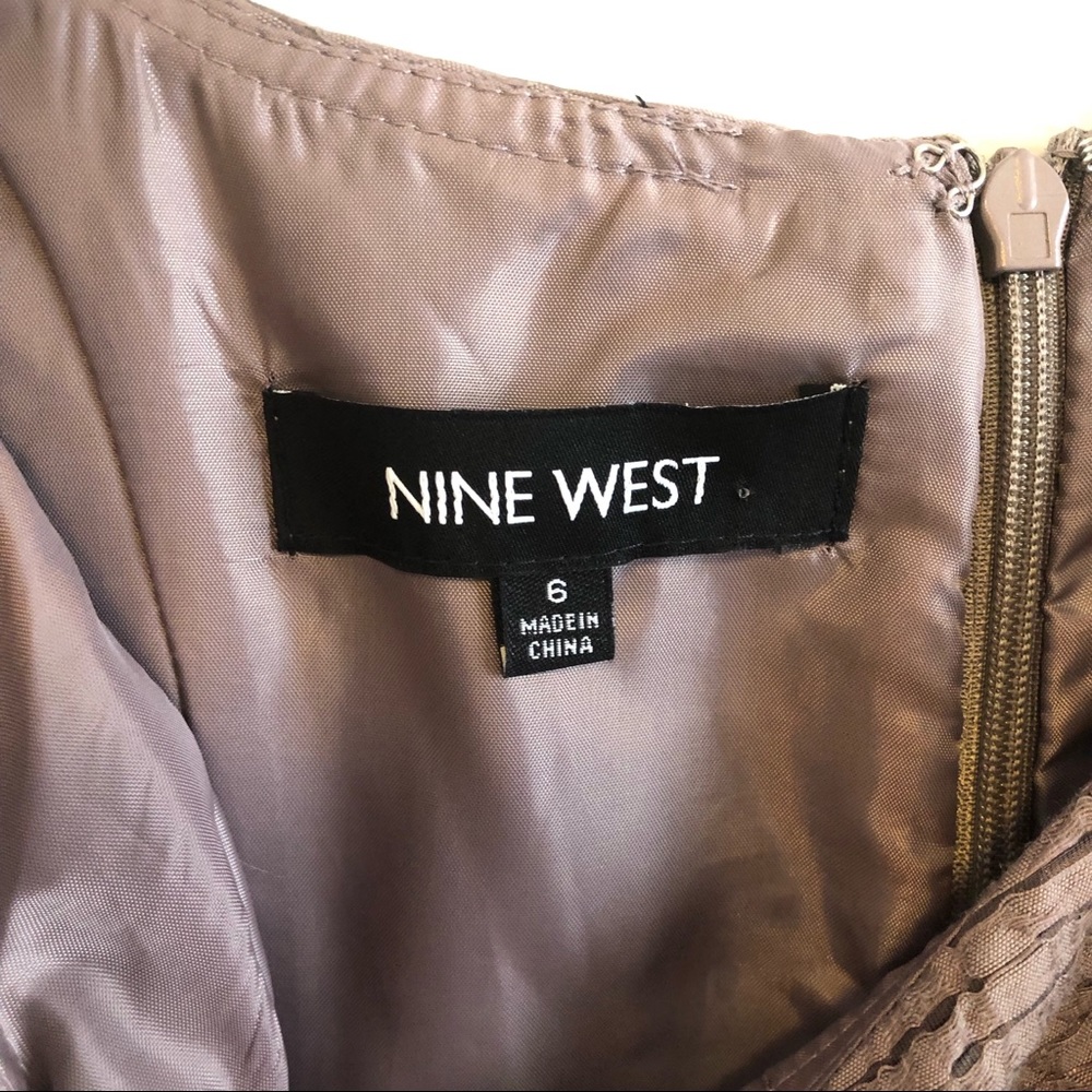 SOLD Nine West Textured Fit and Flare Dress - Picture 7 of 8